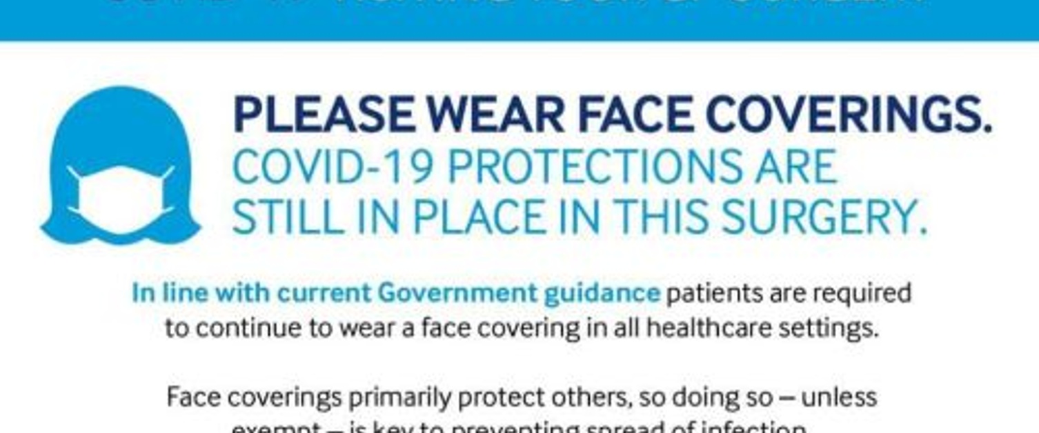 Guidance for the wearing of face masks Llandaff North Medical Centre